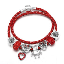 Load image into Gallery viewer, Sonykifa Fashion Jewelry Mickey Minnie Leather Pandoro Bracelet