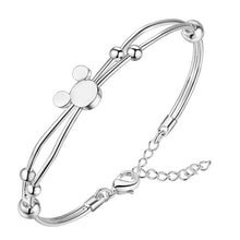 Load image into Gallery viewer, Sonykifa Luxury Minnie Crystal CZ Hand Chain Charm Bracelet