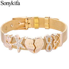 Load image into Gallery viewer, High quality Stainless Steel Color of Pink Gold Bracelet