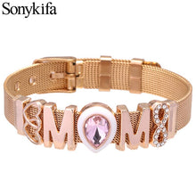 Load image into Gallery viewer, Sonykifa  New Fashion Droplet design Jewelry Mesh Bracelet