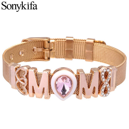 Sonykifa  New Fashion Droplet design Jewelry Mesh Bracelet