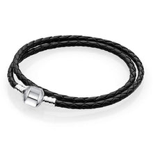 Load image into Gallery viewer, Sonykifa Dropshipping White/Black Leather Chain Charm Bracelet