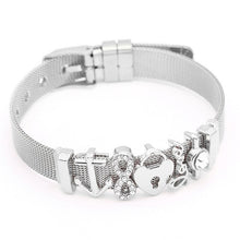 Load image into Gallery viewer, Sonykifa Dropshipping Fashion Jewelry Rose Gold Mesh Charm Bracelet