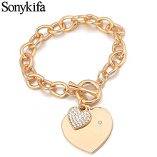 Load image into Gallery viewer, Sonykifa Fashion Heart Exquisite Charm Polishing Pandoro Bracelets