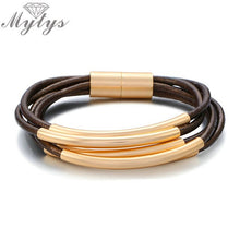 Load image into Gallery viewer, Mytys 3 Color Multi Rope Chain Wrap bracelet