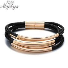 Load image into Gallery viewer, Mytys 3 Color Multi Rope Chain Wrap bracelet